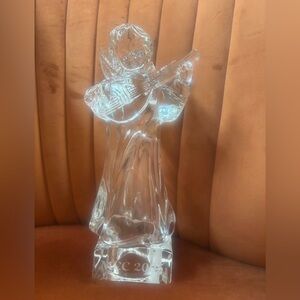 MiKasa Angelic Mandolin Crystal Figurine